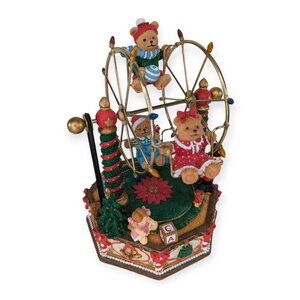 San Francisco Music Box Co Bear Musical Ferris Wheel- Plays Jingle Bells